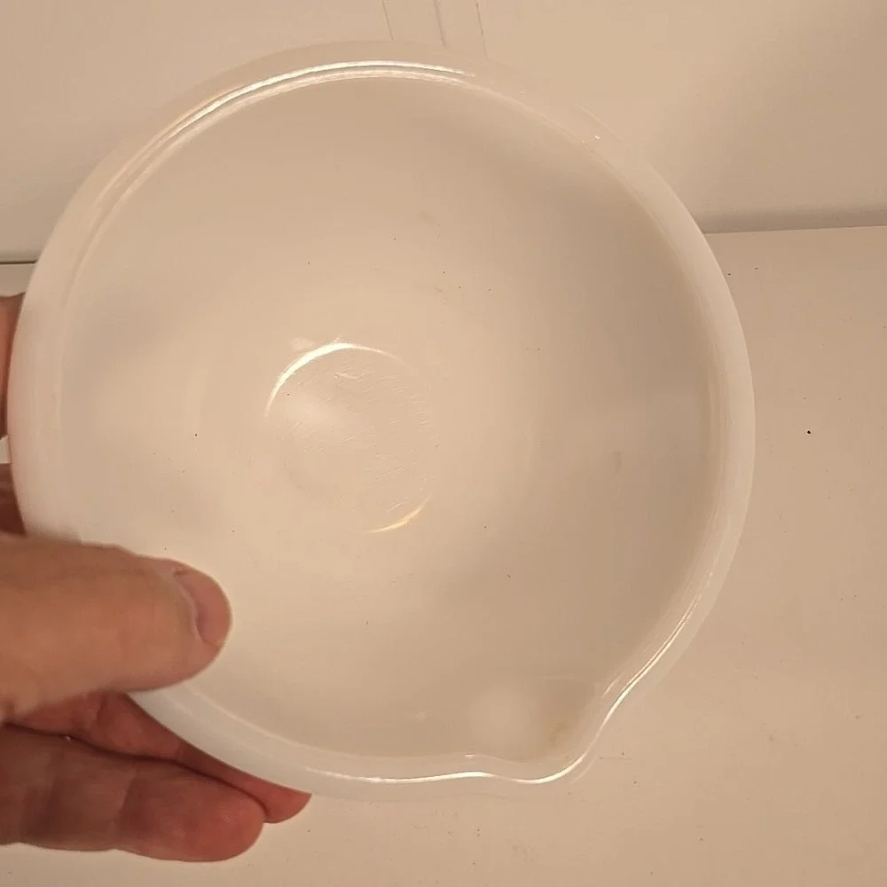 Vtg Glasbake For Sunbeam Mixmaster Mixing Bowl White Milk Glass‎ 6